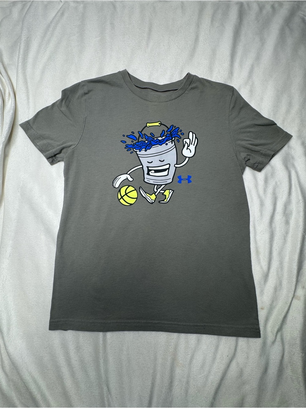 Under Armour Gray Short-Sleeve Basketball Splash Tee for boys
